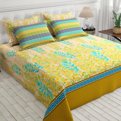 YELLOW LEAF/ GEOMETRIC Xara Bed Sheet