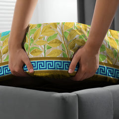 YELLOW LEAF / GEOMETRIC Xara Fitted Bed Sheet Set