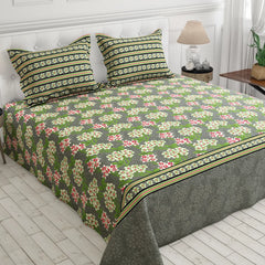 MOSS FLORAL Xara Bed Sheet Set