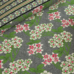 MOSS FLORAL Xara 8 Pcs King Reversible Quilt Cover Set Bedsheet