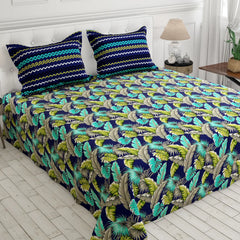 AQUA AND LIME FERN PRINT Xara Bed Sheet Set