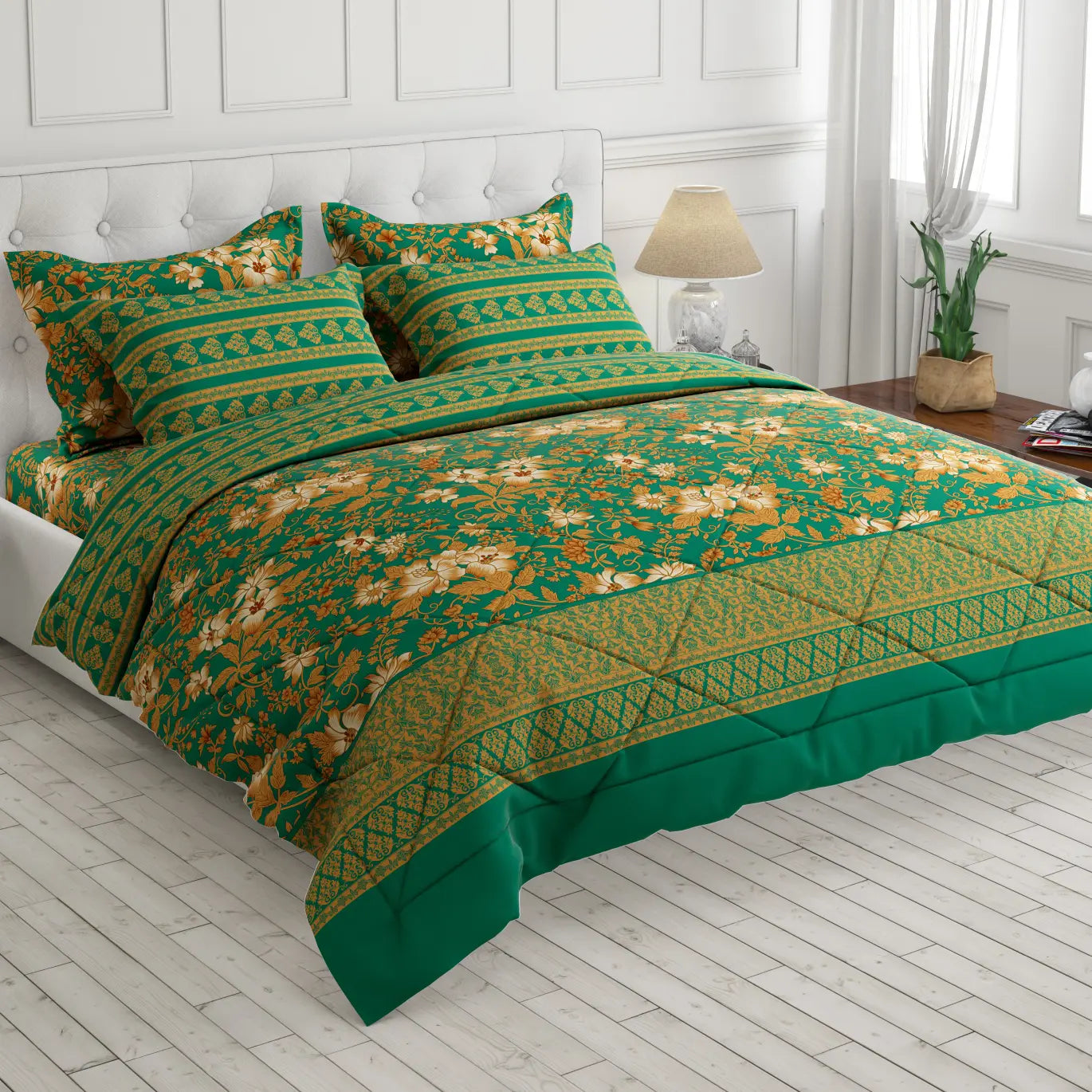 GREEN ELEGANCE 6-Pcs Comforter Set