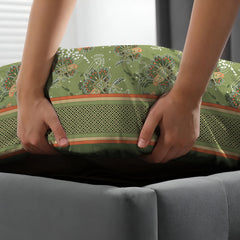 GREEN OVERLAY Xara Fitted Bed Sheet Set