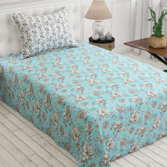 TEAL ROSES XARA BED SHEET SET