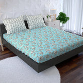 TEAL ROSES Xara Fitted Bed Sheet Set