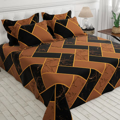 NOIR BLOOM Sateen Bed Sheet Set