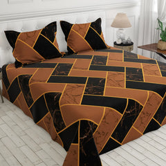 NOIR BLOOM Sateen Bed Sheet Set