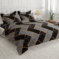 Sateen 6-pcs comforter set 8995 (Grey)
