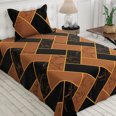NOIR BLOOM Sateen Bed Sheet Set