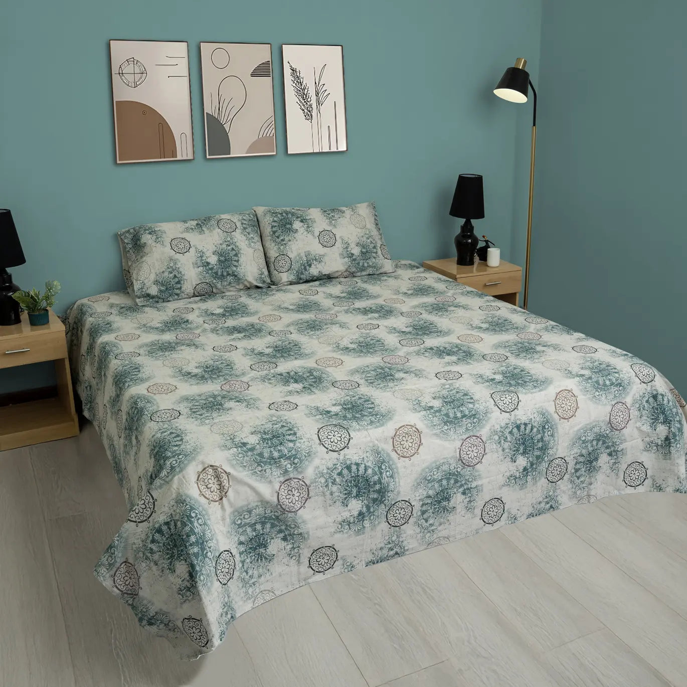 Aegean Breeze Cotton Percale Bed sheet