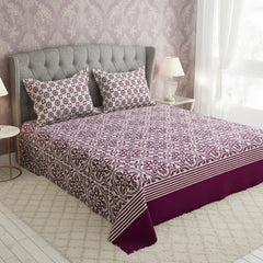 PLUM COMFORT XARA BED SHEET SET
