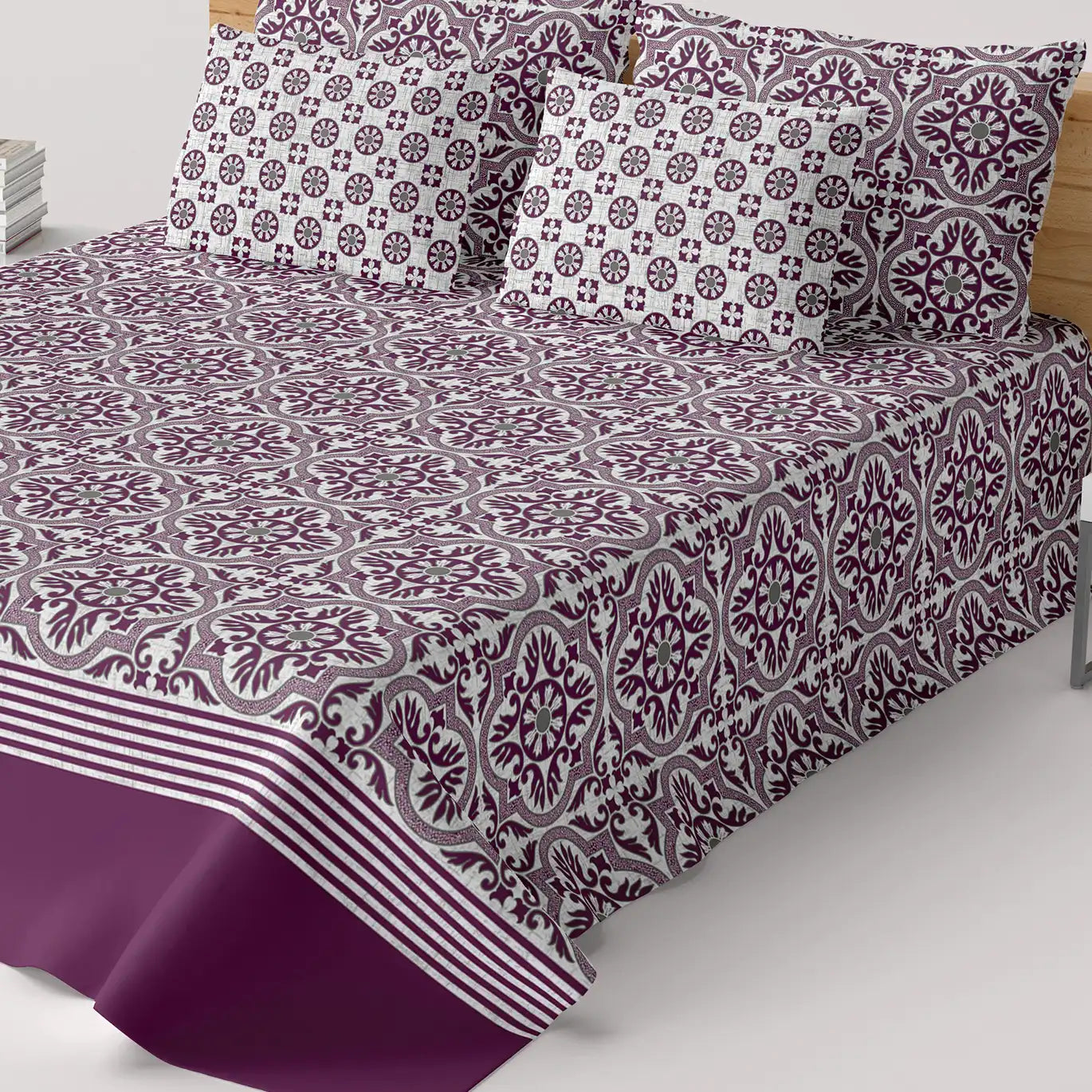 PLUM COMFORT XARA BED SHEET SET - 9035-8867