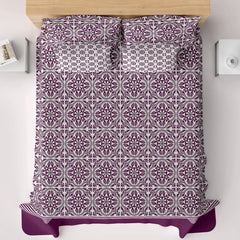 PLUM COMFORT XARA BED SHEET SET