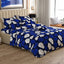 Sateen 8 Pcs King Quilt Cover Set Bedsheet 9081-Blue