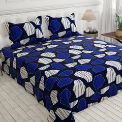 BLUE ESSENCE SATEEN BED SHEET SET
