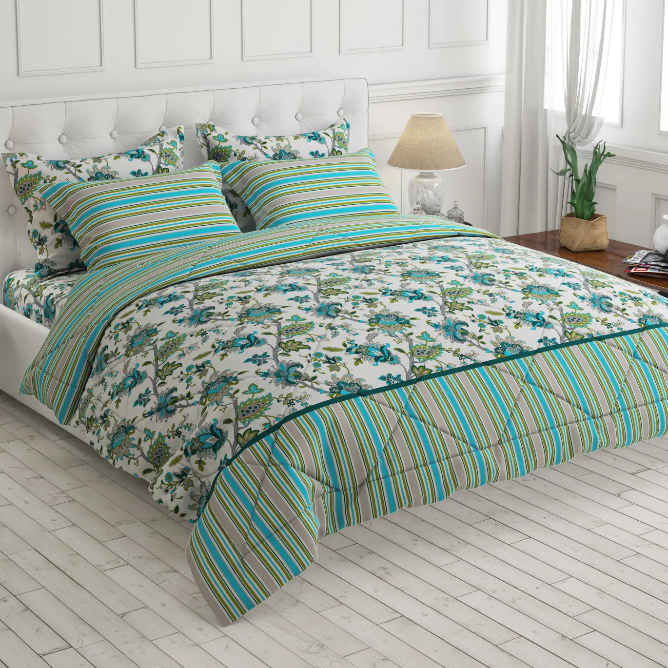 FLORA STRIPES 6-Pcs Comforter Set
