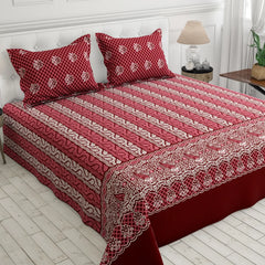 ELEGANT CRIMSON Xara Bed Sheet Set