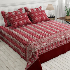 ELEGANT CRIMSON Xara Bed Sheet Set