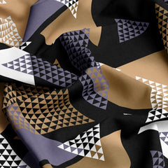 TRIANGLE ABSTRACT Sateen Bed Sheet Set