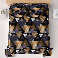 TRIANGLE ABSTRACT Sateen Bed Sheet Set