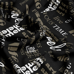 TYPOGRAPHY SATEEN BED SHEET