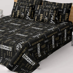 TYPOGRAPHY SATEEN BED SHEET
