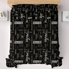 TYPOGRAPHY SATEEN BED SHEET