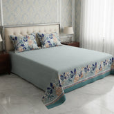 COASTAL FLORA SATEEN BED SHEET