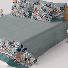 COASTAL FLORA SATEEN BED SHEET