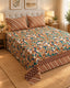 Brown & Teal Marble Swirl Xara Bed Sheet Set