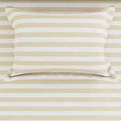 CLASSIC BEIGE STRIPE Sateen Bed Sheet Set