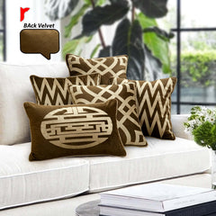 Pack of 5 cushion cover (Dark-Brown)