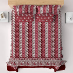 ELEGANT CRIMSON Xara Bed Sheet Set