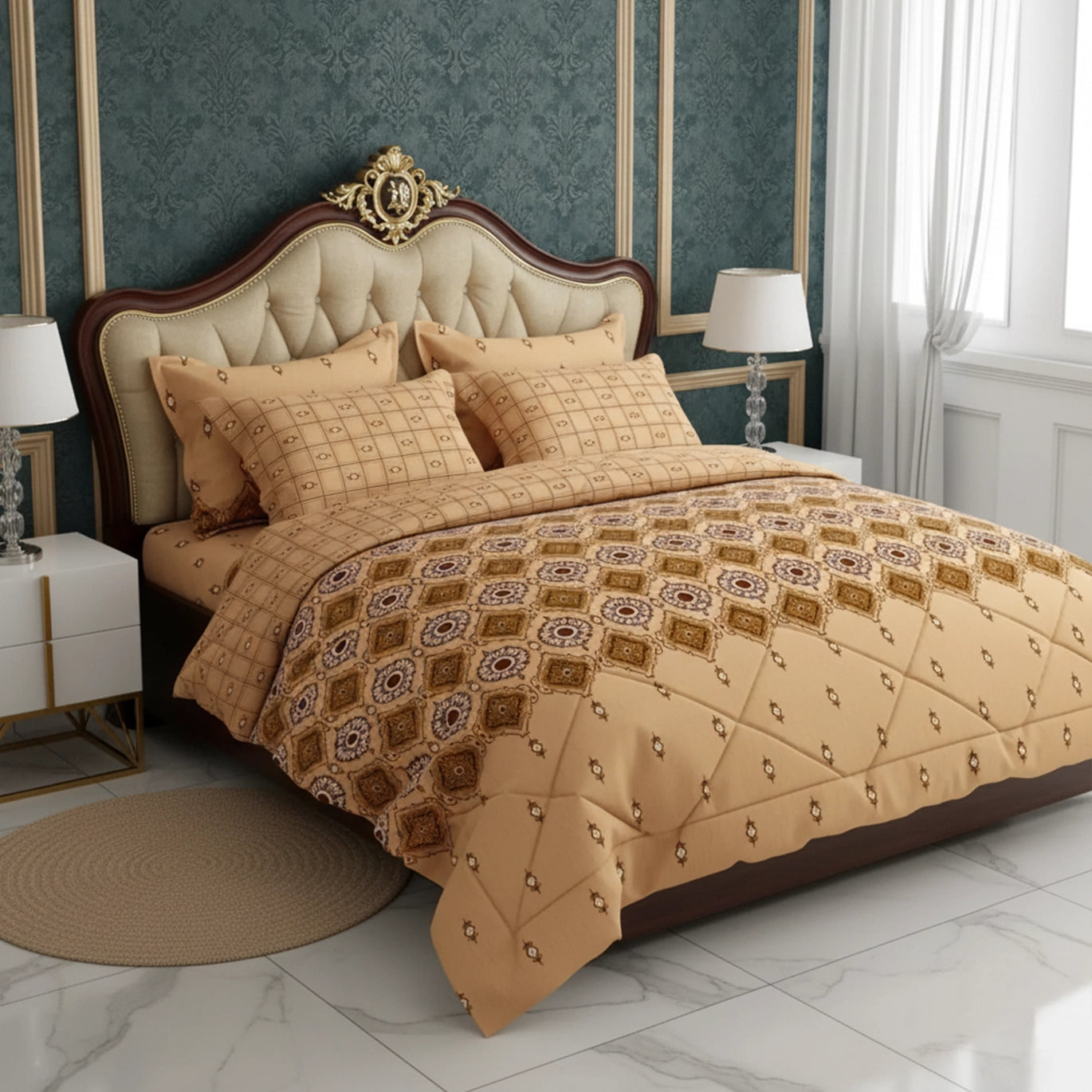 Latte Glow 6-Pcs Comforter Set