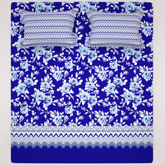 MARINE FLOWER SATEEN BED SHEET SET