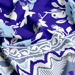 MARINE FLOWER SATEEN BED SHEET SET