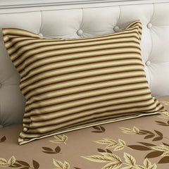 MOCHA LEAVES SATEEN BED SHEET SET
