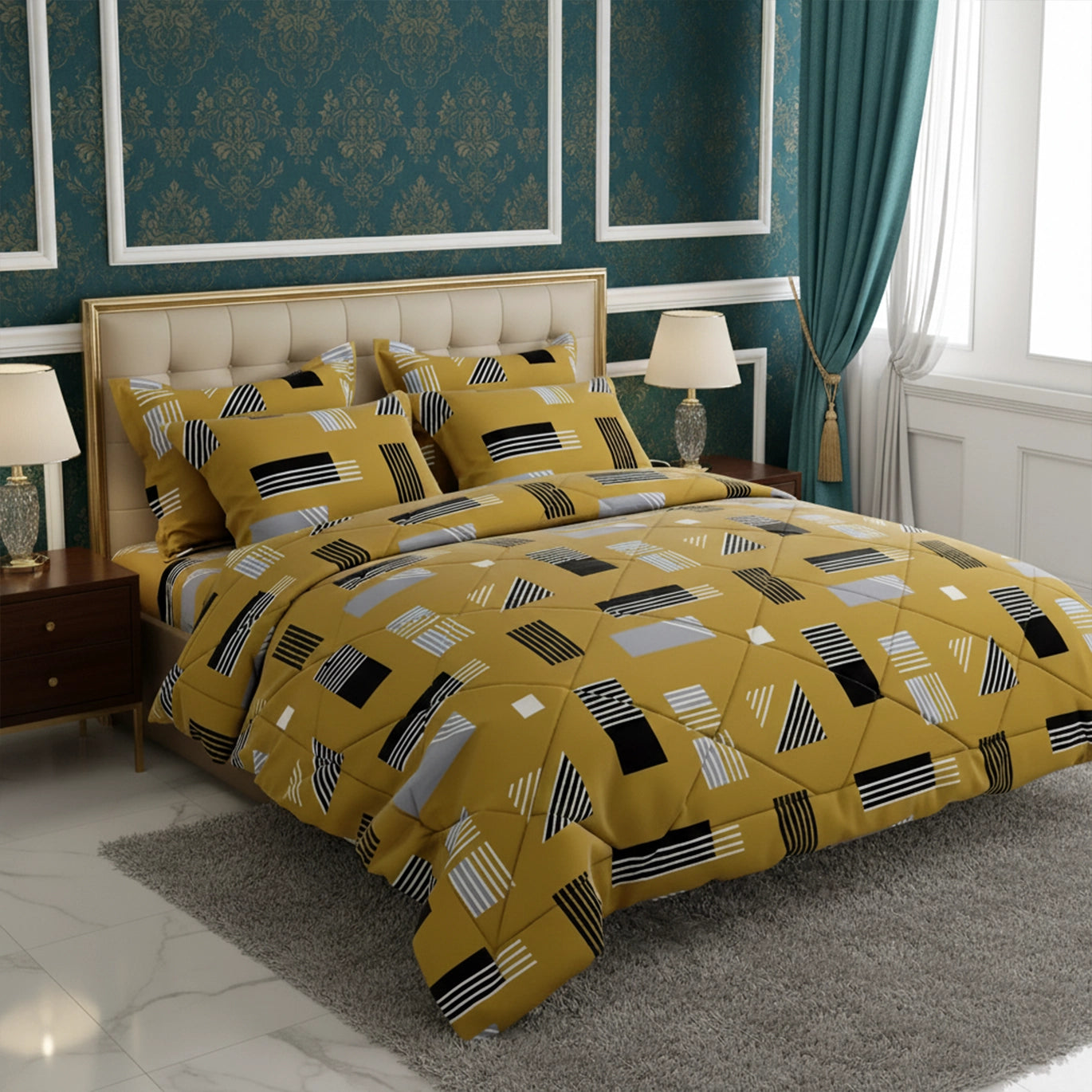 MODERN CUBES 6-Pcs Comforter Set