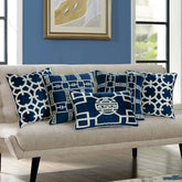 Pack of 5 cushion cover (Navy blue)