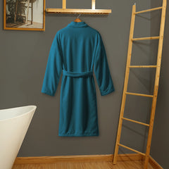 RHS Luxury Bathrobe (Shawl) Peacock Blue