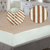 Water Proof Mattress Protector Stripe (Brown)
