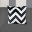 Velvet Zig Zag Cushion Cover (Black)