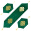 Velvet lazer 3pcs runner set (Green)
