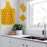 Kitchen Apron Quilted 6 Pcs Set (Peach)