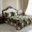 PATCHWORK GREEN SATEEN BED SHEET SET