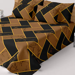 NOIR BLOOM Sateen Bed Sheet Set