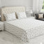 WHITE AURA Sateen Bed Sheet Set