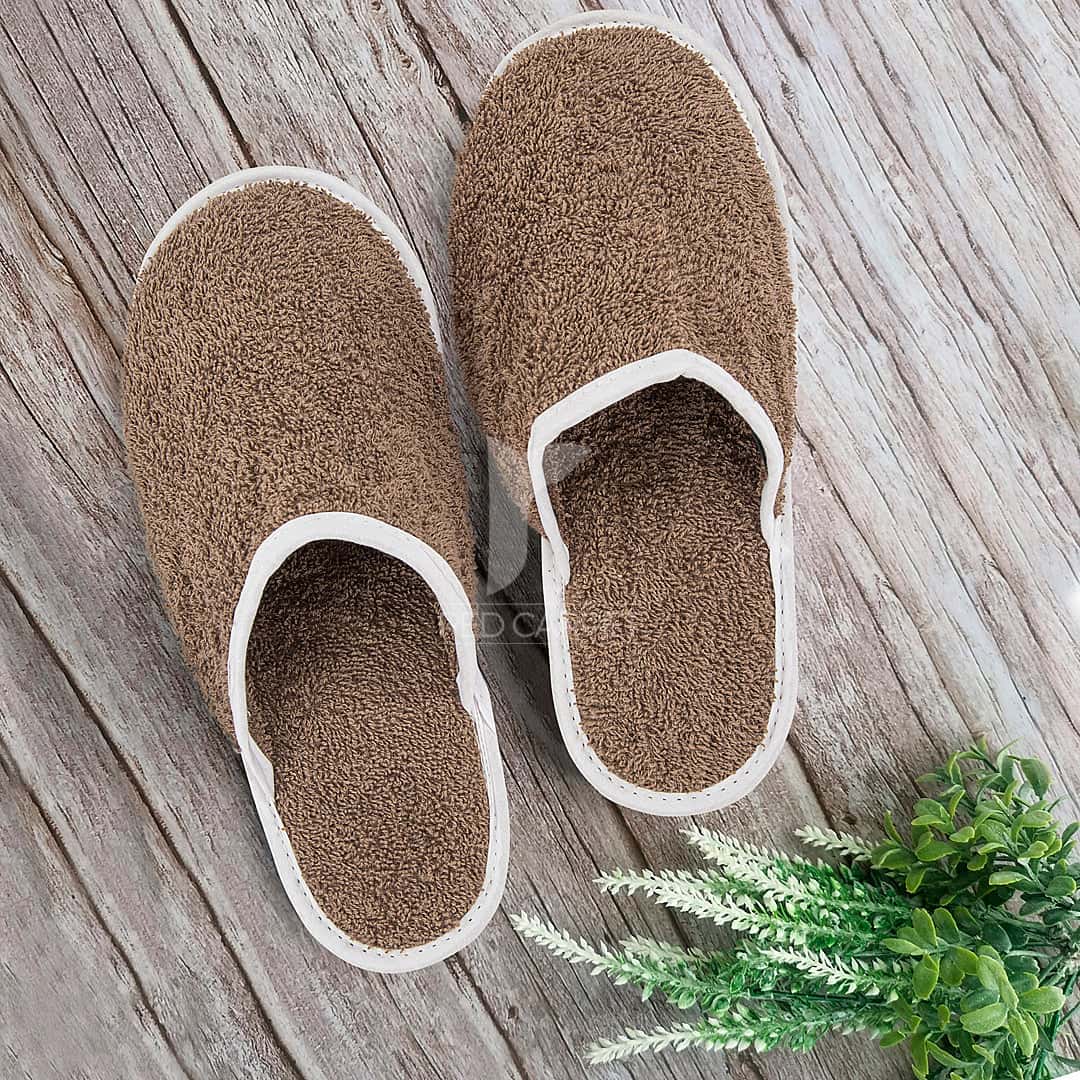 Pack of 2 towel slipper (light brown)