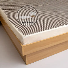 Water Proof Mattress Protector Stripe (Black)