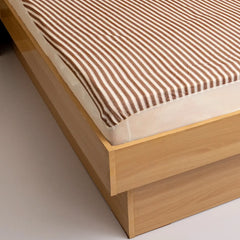 Water Proof Mattress Protector Stripe (Brown)